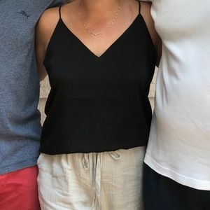 Black tank top blouse size medium great condition